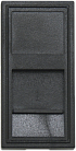 Розетка DEC RJ45 UTP кат.5e, 1мод., черн. матовая (22.5х45мм) Donel DECF12ANM5 45х45