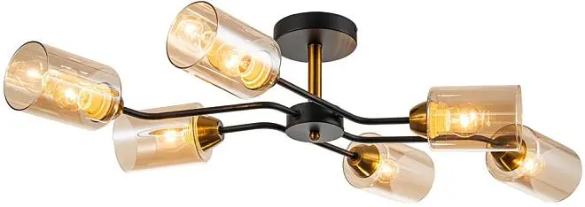 Потолочная люстра Escada 1131/6P Black/Gold Vertigo Потолочная люстра Escada 1131/6P Black/Gold Vertigo