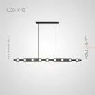 Реечный, рядный светильник PRESTON 18 ламп Lampatron 7377-20336