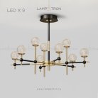 Люстра OLYMPUS 9 ламп. Трехцветный свет Lampatron 5134-13144