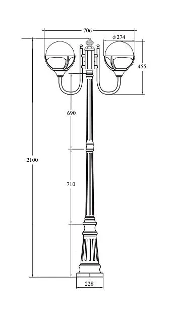 Наземный фонарь Oasis Light 88109A/10 Bl GENOVA
