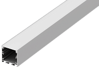 Накладной алюминиевый анод. профиль, 35х35х2000мм. В комплекте матовый экран, 4 торцевые заглушки, белый Donel DN18C3535W2Set DN18