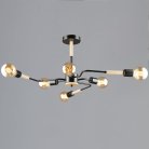 Потолочная люстра Reluce 10070-0.3-06 BK+WOOD