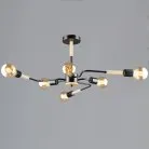 Потолочная люстра Reluce 10070-0.3-06 BK+WOOD