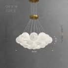 Люстра LILLIS BALL MARBLE 19 плафонов. Размер S. Облачный мрамор Lampatron lillis-ball-marble-19-s-wh 9059-25800