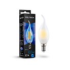 Светодиодная лампа Voltega 7026 Crystal Candle wind matt 6W 4000K E14 VG10-CW2E14cold6W-F