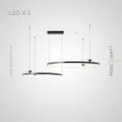 Кольцевые люстры и светильники NORDEN B Два кольца. 40 + 60 см Lampatron 6968-19162