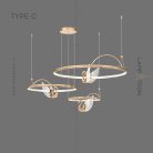 Кольцевые люстры и светильники BIRDIE LUX Тип C. Цвет Розовое Золото Lampatron 5931-15723