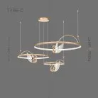 Кольцевые люстры и светильники BIRDIE LUX Тип C. Цвет Розовое Золото Lampatron 5931-15723