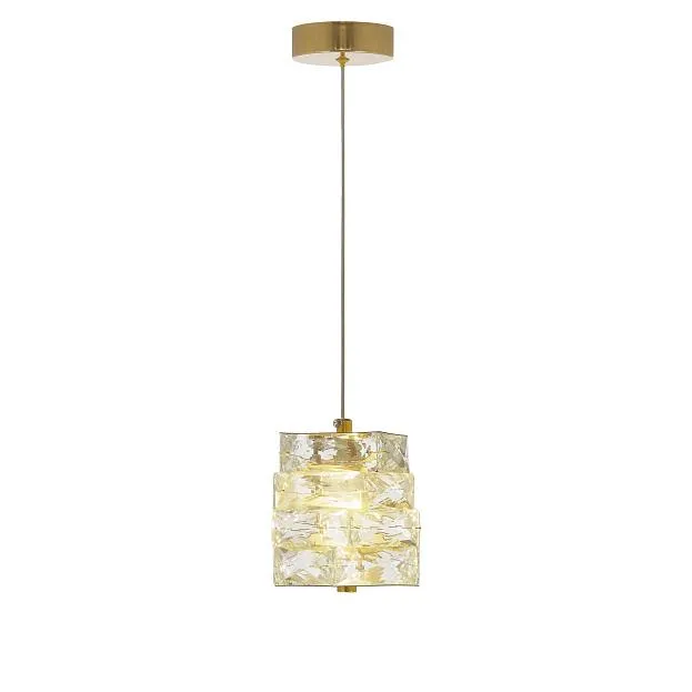 Подвесной светильник светодиодный хрустальный Lumina Deco LDP 6035-12 GD