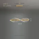 Реечный, рядный светильник GLORIOLE TWIRL LINE Размер S. 38 LED. Lampatron gloriole-twirl-line-s 9130-26013