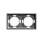 Рамка 2-местная, серия Эмили, антрацит, soft touch Stekker 49937 PFR00-5002-09