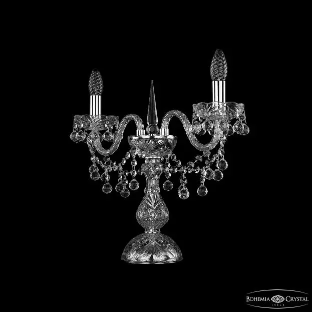 Настольная лампа Bohemia Ivele Crystal 1409L/2/141-39 Ni Настольная лампа Bohemia Ivele Crystal 1409L/2/141-39 Ni