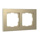 Рамка на 2 поста (шампань) Werkel W0021711 Aluminium a052313