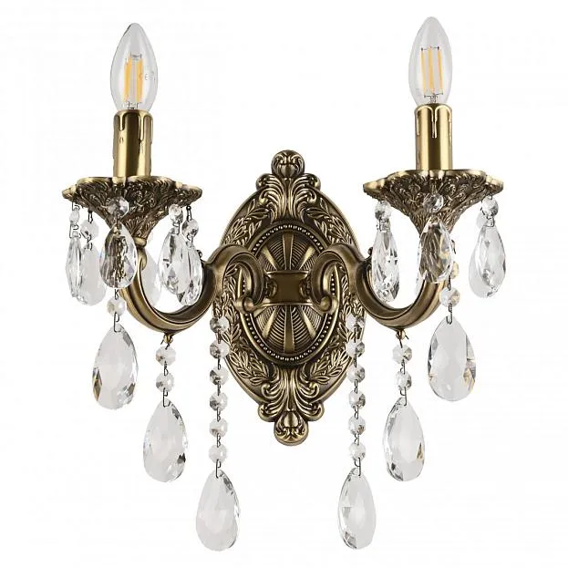 Бра с хрустальными подвесками Bohemia Ivele Crystal AL7801B10/2/175 B FP