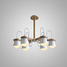 Люстра NATURA B 6 плафонов. Цвет белый. Lampatron 527-82