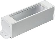 Настольный розеточный блок Squaredesign 6 мод. (3 мод. 45х45), алюминий, белые пластиковые заглушки с крепежом Donel DDSB6WPF DDSB