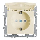 Розетка 1-местная с/з с крышкой (механизм) STEKKER 39330 PST16-9112-02