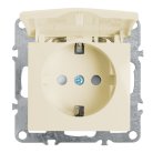 Розетка 1-местная с/з с крышкой (механизм) STEKKER 39330 PST16-9112-02