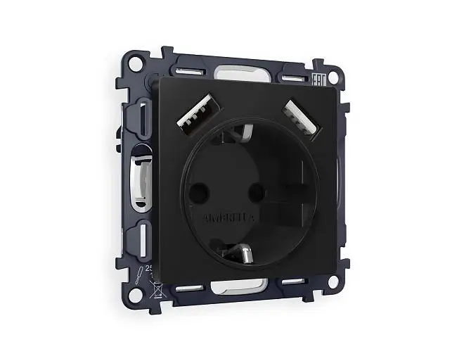 Комплект механизма электрической розетки Ambrella Volt MA809010 QUANT Комплект механизма электрической розетки Ambrella Volt MA809010 QUANT