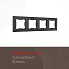 Рамка из поликарбоната на 4 поста Arte Milano 503.03-4.black am