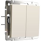 Выключатель двухклавишный с самовозвратом Werkel W1122462 (айвори матовый) a062577