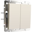 Выключатель двухклавишный с самовозвратом Werkel W1122462 (айвори матовый) a062577