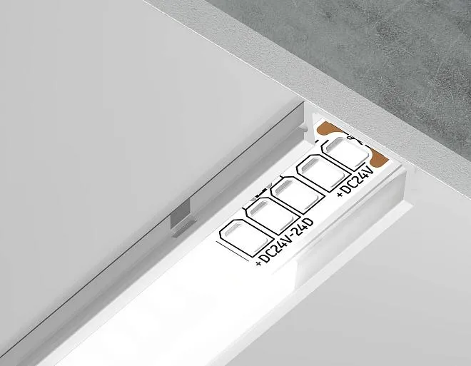 Алюминиевый профиль накладной 2м Ambrella light GP1700WH Alum Profile