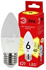 Лампочка светодиодная ЭРА ECO LED B35-6W-827-E27