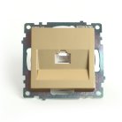 Розетка компьютерная 1-местная RJ-45 (механизм), STEKKER, GLS00-7107-08, золото Feron 49227 Катрин