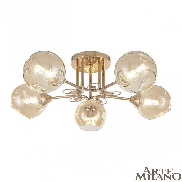 Люстра потолочная с плафонами Arte Milano 327206/5 FG Amalfi Люстра потолочная с плафонами Arte Milano 327206/5 FG Amalfi