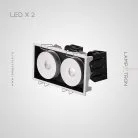 Точечный свет GIDO 2 лампы. Цвет Черный+Белый. 3000К Lampatron 7489-20812