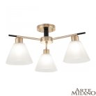 Люстра потолочная с плафонами Arte Milano 322119/3 FG+BK Amalfi Napoli