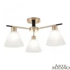 Люстра потолочная с плафонами Arte Milano 322119/3 FG+BK Amalfi Napoli