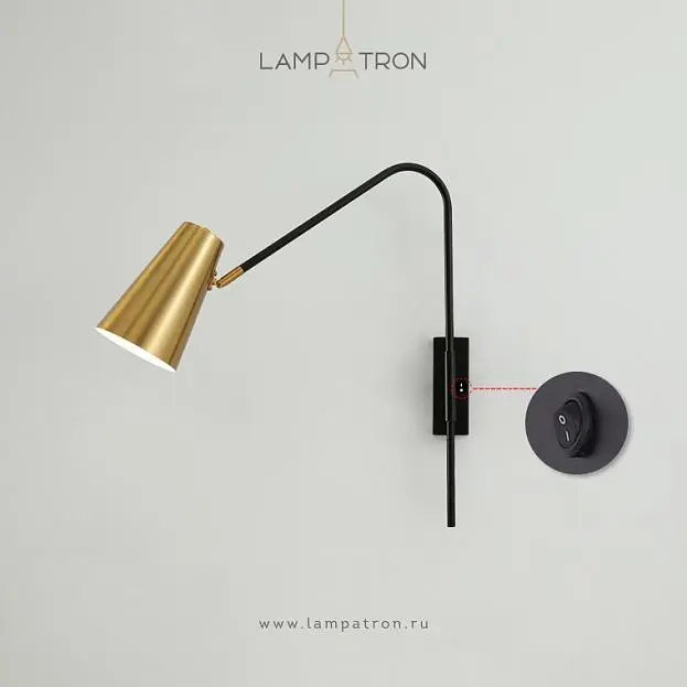 Бра VERINA Цвет Латунь. Выключатель на корпусе Lampatron 6354-23120 Бра VERINA Цвет Латунь. Выключатель на корпусе Lampatron 6354-23120