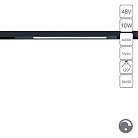 Трековый светильник Arte Lamp A7473PL-1BK OPTIMA