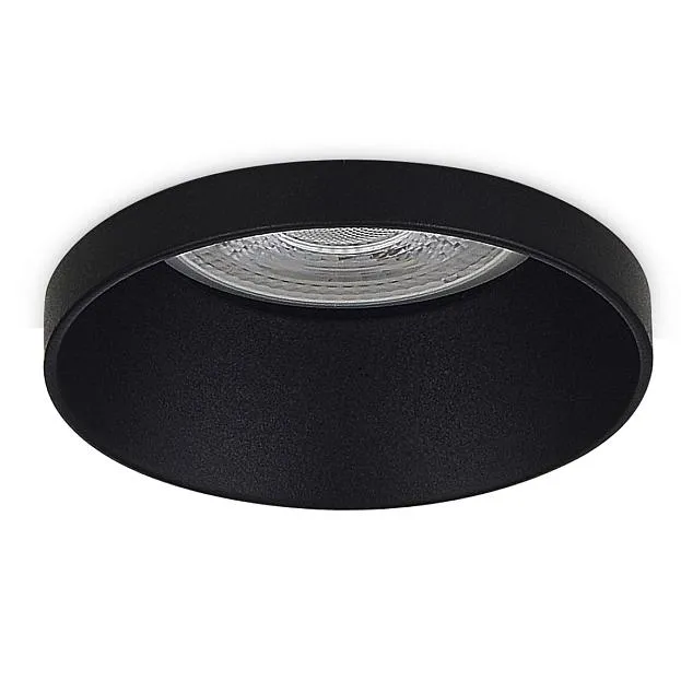 Светильник встраиваемый, под лампу GU10, D70xH35мм, IP20, черный Donel DN15003R1B DN15