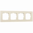 Рамка на 4 поста Werkel W0041141 (молочный, стекло) a058816 Favorit