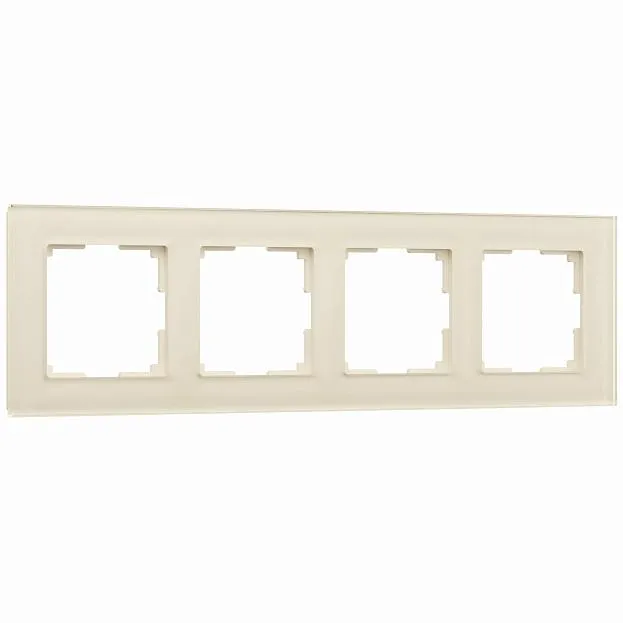 Рамка на 4 поста Werkel W0041141 (молочный, стекло) a058816 Favorit Рамка на 4 поста Werkel W0041141 (молочный, стекло) a058816 Favorit
