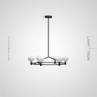 Кольцевые люстры и светильники FRANCOIS Цвет Черный Lampatron francois-black 7287-20087