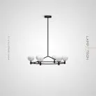 Кольцевые люстры и светильники FRANCOIS Цвет Черный Lampatron francois-black 7287-20087