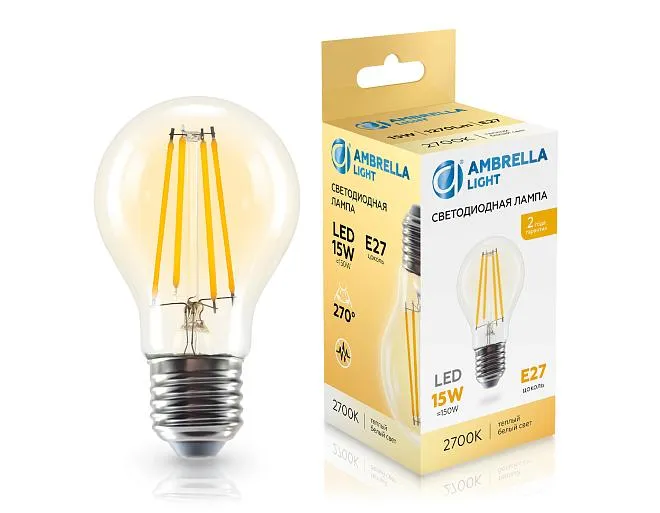 Светодиодная лампа Лон A60 15W 2700K Ambrella light 601513