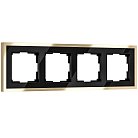 Рамка на 4 поста Werkel W0042852 Baguette (черный/латунь) a062784