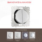 Выключатель жалюзи, 10A 250V Arte Milano 202.38-2.silver am
