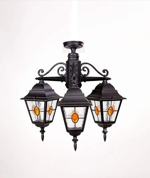 Потолочный светильник уличный Oasis Light 79970МAlgY/3 Bl QUADRO M lead GLASS Потолочный светильник уличный Oasis Light 79970МAlgY/3 Bl QUADRO M lead GLASS