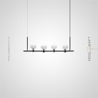 Реечный, рядный светильник FRANCOIS L Цвет Черный Lampatron francois-l-black 7288-20089