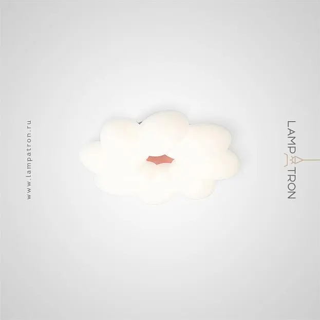 Потолочный светильник CLEAR Размер M. Цвет Белый + Розовый Lampatron 6982-19222 Потолочный светильник CLEAR Размер M. Цвет Белый + Розовый Lampatron 6982-19222