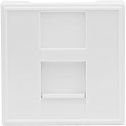 Розетка DEC RJ45 UTP кат.6, 2мод., бел. Donel DECF12EW6 45х45