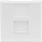 Розетка DEC RJ45 UTP кат.6, 2мод., бел. Donel DECF12EW6 45х45