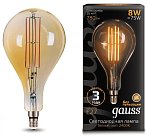 Лампа Gauss 149802008 E27 8W 2400K золотая Loft